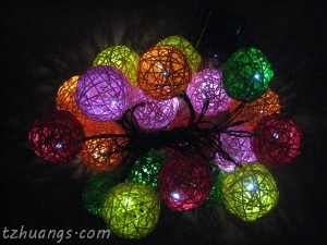 Solar Powered LED Vine Light, x’mas light for both indoor & outdoor use, natural white vine ball,