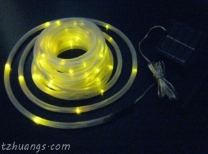 10M 100LED solar rope light, Garden Light, Yellow