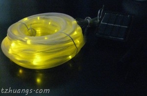 50LED Solar LED Rope Light,waterproof light, Yellow